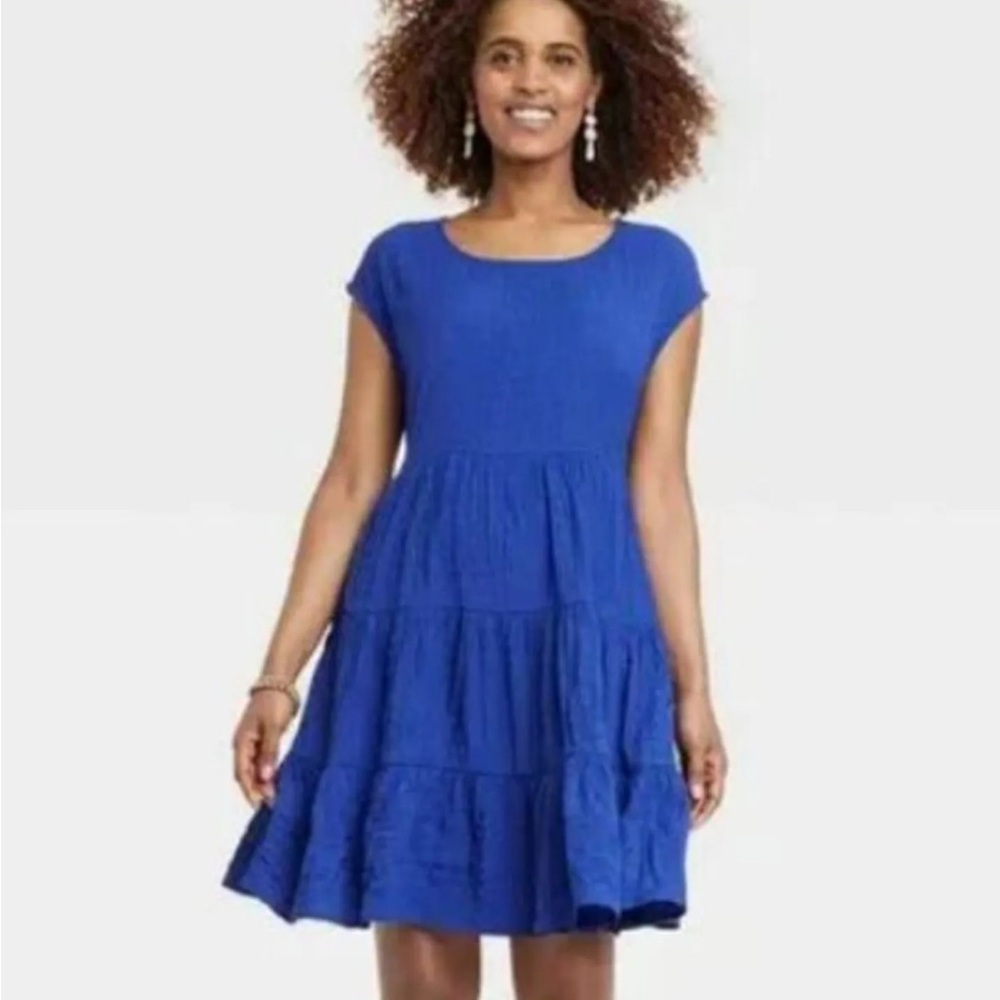 Knox Rose Royal Blue Textured Dress